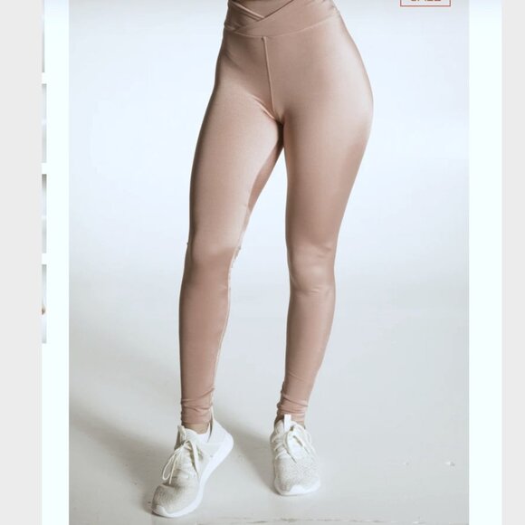 MINA Evita tan high waisted compression leggings - Picture 1 of 5